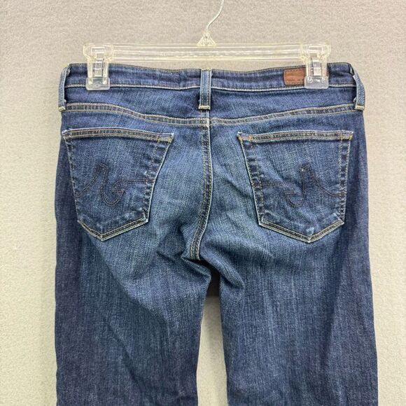 AG Adriano Goldschmied Womens Blue The Stevie Slim Straight Low Rise Jeans Size - Picture 4 of 11